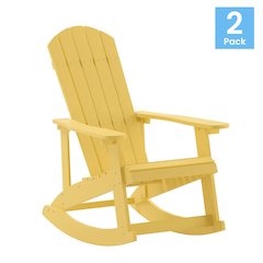 Contemporary Commercial Grade Adirondack Rocking Chair for Indoor/Outdoor Use