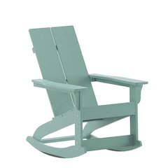 Modern Commercial Grade Adirondack Rocking Chair for Indoor/Outdoor Use