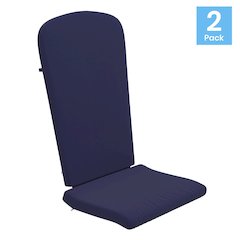 Set of 2 All Weather High Back Adirondack Chair Cushions - Blue