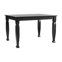 Traditional Style Commercial Grade 47 Inch Dining Table for 4, Black Matte