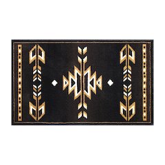 Southwestern 2' x 3' Brown Area Rug - Olefin Accent Rug with Jute Backing