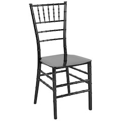 Black Stackable Resin Chiavari Chair
