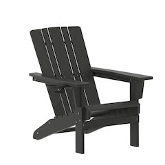 Contemporary Commercial Grade Adirondack Patio Chair with Cupholder
