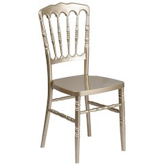 Gold Resin Stacking Napoleon Chair