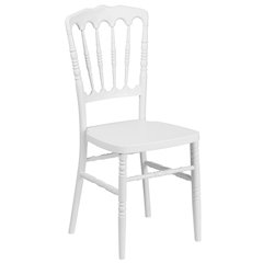 White Resin Stacking Napoleon Chair