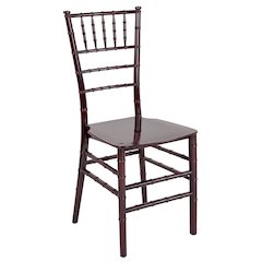 Mahogany Stackable Resin Chiavari Chair