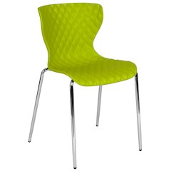 Contemporary Design Citrus Green Plastic Stack Chair