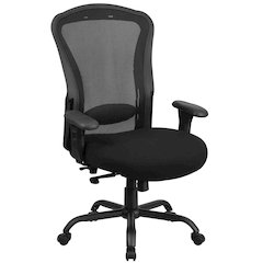 24/7 Intensive Use Big & Tall 400 lb. Rated Black Mesh Multifunction Synchro-Tilt Ergonomic Office Chair