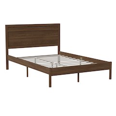 Modern Full Size Wooden Platform Bed with Headboard