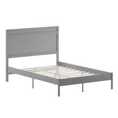 Modern Full Size Wooden Platform Bed with Headboard