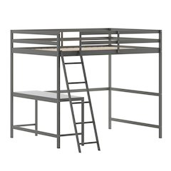 Full Loft Bed Frame with Desk