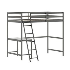 Twin Loft Bed Frame with Desk
