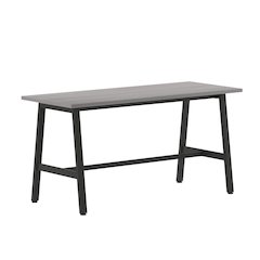 Contemporary 60x24 Commercial Grade Conference Table, Gray Oak