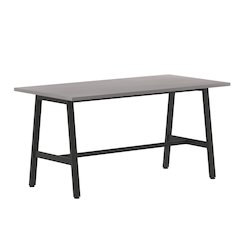 Contemporary 60x30 Commercial Grade Conference Table, Gray Oak