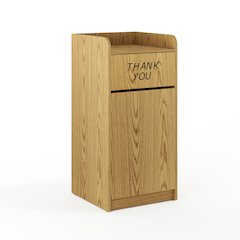 Wood Tray Top Receptacle in Oak