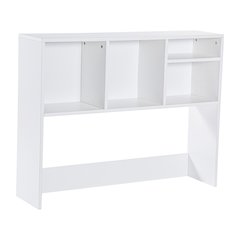Lotus Desktop Bookshelf Storage Organizer with Multiple Cubbies in White