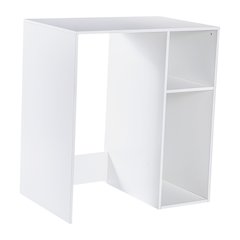Lotus Mini Fridge Bookshelf Storage Station Organizer with Cubbies in White