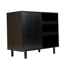 Traditional Bar and Sideboard Storage Cabinet, Black