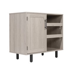 Traditional Bar and Sideboard Storage Cabinet, Gray