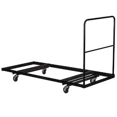 Black Folding Table Dolly for 30''W x 72''D Rectangular Folding Tables