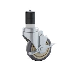 Set of 4 Heavy Duty Kitchen Casters with 2 Swivel Casters and 2 Locking Casters