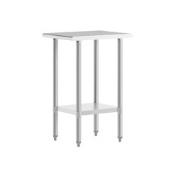 24x18 Portable Prep and Work Table with Top Shelf and Adjustable Undershelf