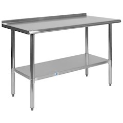 Stainless Steel 18  Gauge Prep and Work Table