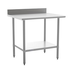 430 Stainless Steel 18 Gauge Kitchen Prep and Work Table, Stainless Steel