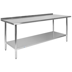 Stainless Steel 18  Gauge Prep and Work Table