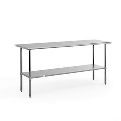 Stainless Steel 18  Gauge Prep and Work Table with Undershelf