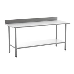 430 Stainless Steel 18 Gauge Kitchen Prep and Work Table, Stainless Steel