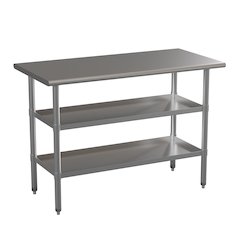 Stainless Steel 18 Gauge Work Table with 2 Undershelves