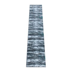 2' x 11' Distressed Turquoise Olefin Area Rug for Entryway, Living Room, Bedroom