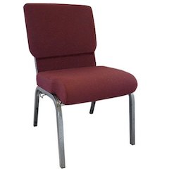 Maroon Church Chair 20.5 in. Wide