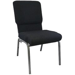 Black Church Chairs 18.5 in. Wide