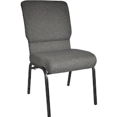 Charcoal Gray Church Chair 18.5 in. Wide