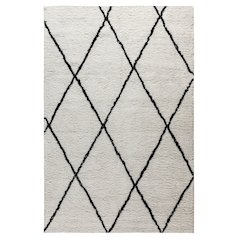 Shag Style Diamond Trellis Area Rug - 5' x 7' - Ivory