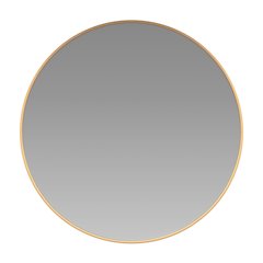 24" Round Gold Metal Framed Wall Mirror