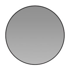30" Round Black Metal Framed Wall Mirror