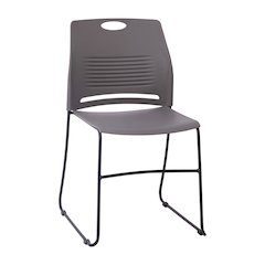Modern Commercial Grade Contoured Stack Chair with Sled Base