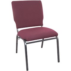 Maroon Multipurpose Church Chairs - 18.5 in. Wide