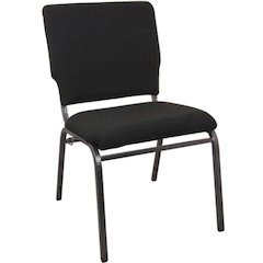 Black Multipurpose Church Chairs - 18.5 in. Wide
