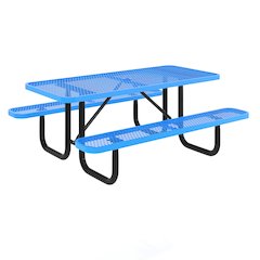 Mantilla 6' Rectangular Outdoor Picnic Table, Blue