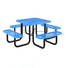 Creekside 46" Square Outdoor Picnic Table, Blue