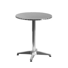 23.5'' Round Aluminum Indoor-Outdoor Table with Base