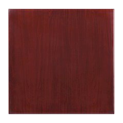 30'' Square High-Gloss Mahogany Resin Table Top with 2'' Thick Drop-Lip