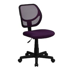 Low Back Purple Mesh Swivel Task Office Chair