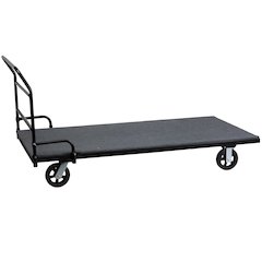 Folding Table Dolly with Carpeted Platform for Rectangular Tables