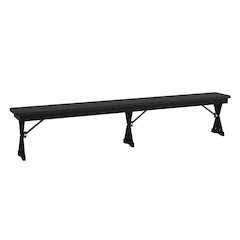 8' x 12'' Black Wash Antique Solid Pine Farmhouse Folding Bench