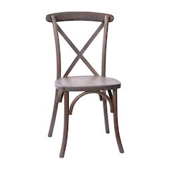 Gray Wash Dark Driftwood X-Back Chair